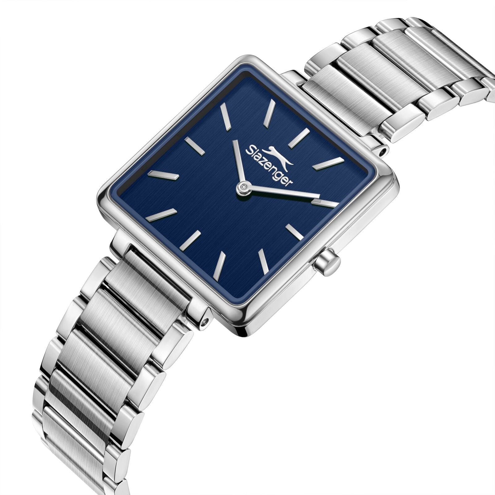 Slazenger Classic Square Blue Dial Silver Watch - SL.09.2588.3.390