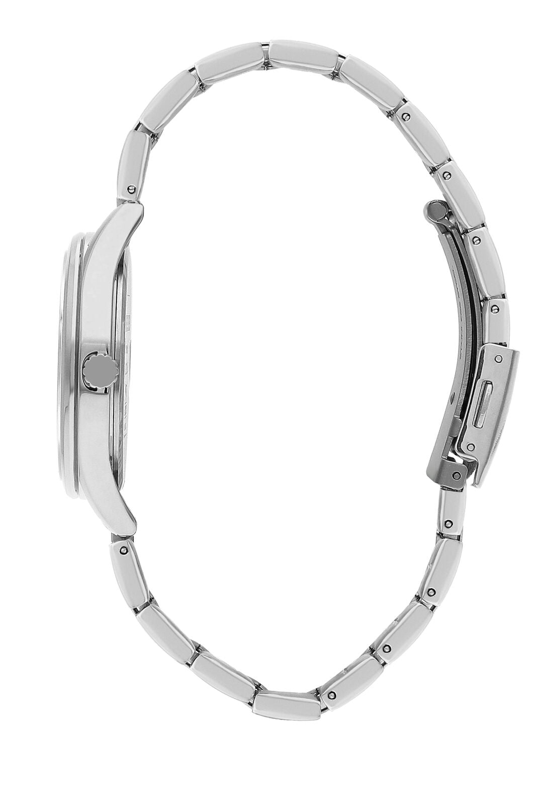 Silver stainless steel band of Slazenger watch with link design