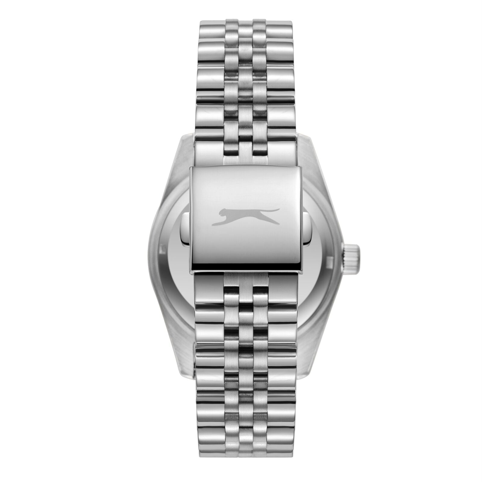 Slazenger Classic watch caseback showing silver stainless steel back
