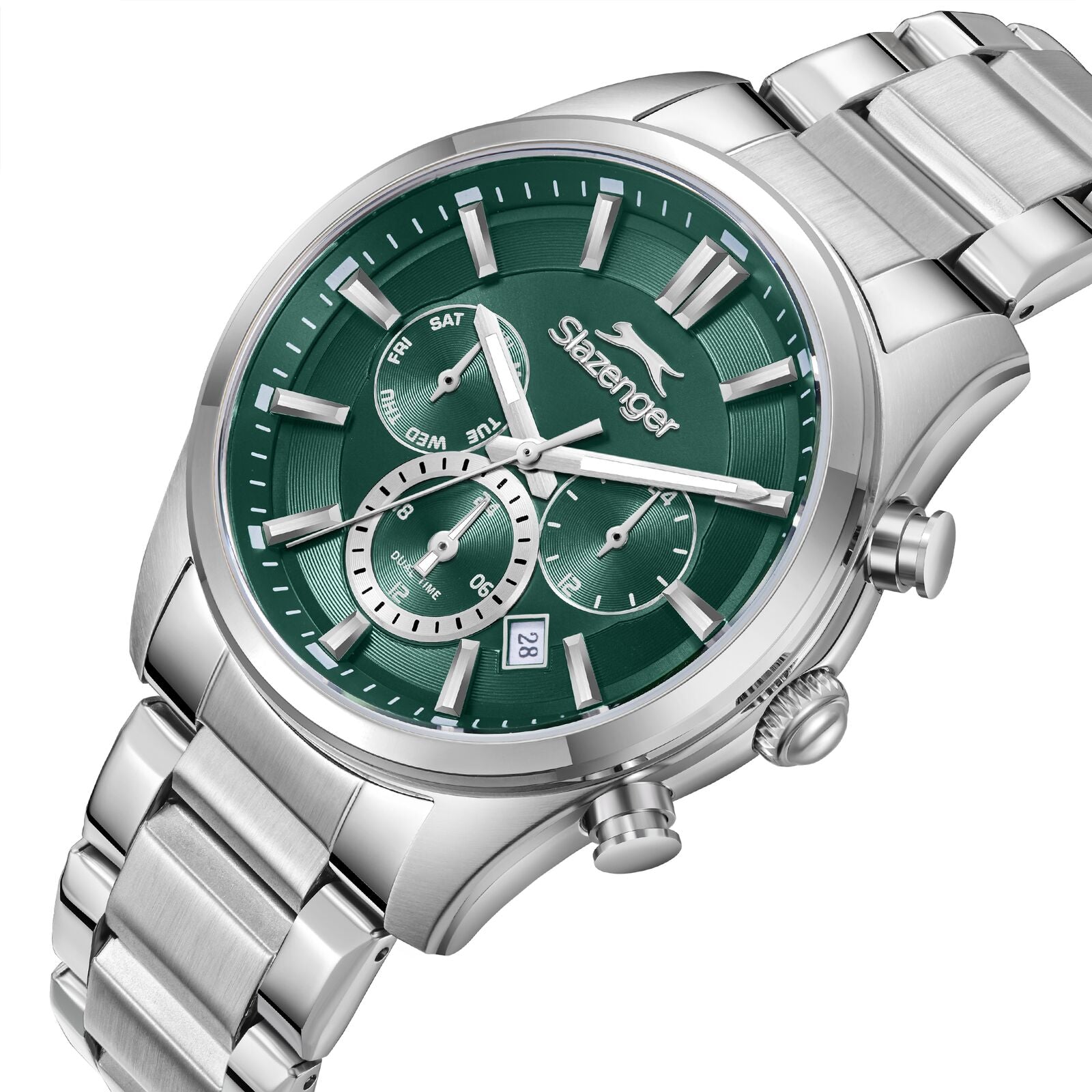 Slazenger Sport Multifunction Green Dial Metallic Watch - SL.09.2498.2.06
