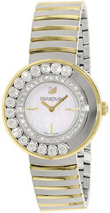 Swarovski Watch Lovely Crystals White Yellow Gold Tone 1187022