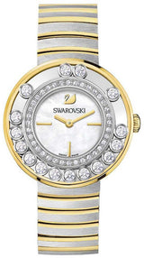 Swarovski Watch Lovely Crystals White Yellow Gold Tone 1187022