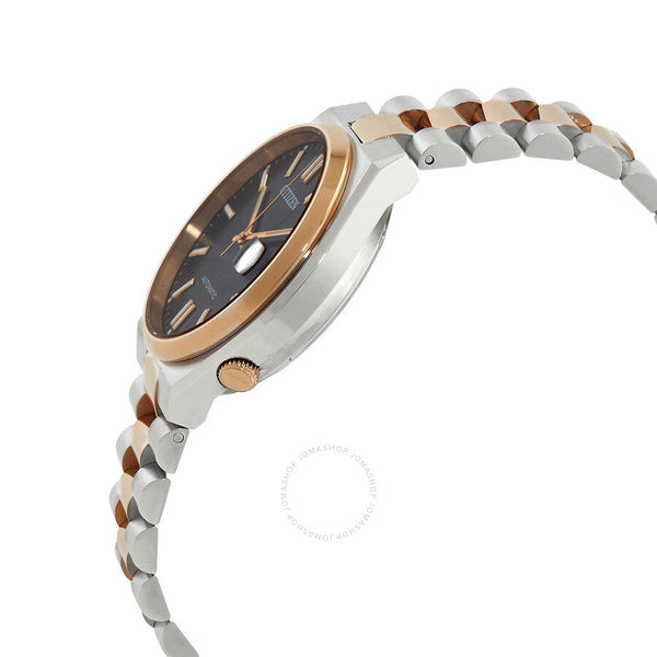 Tsuyosa Automatic Black Dial Two-Tone Men's Watch NJ0154-80H