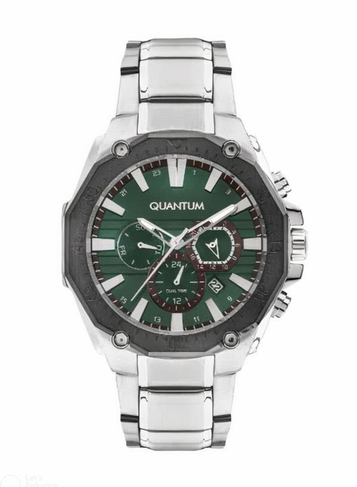 Quantum Date&Dual Time Green Dial Men's Watch ADG1021.370