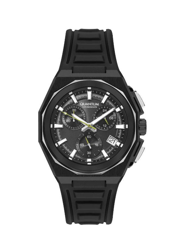 Quantum Black Chronograph Silicone Strap Men's Watch  PWG1078.651 - Big Daddy Watches