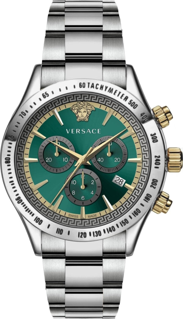 Versace Classic Chronograph Green Dial Men's Watch  VEV700721 - The Watches Men & CO