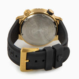 Versace Greca Logo DIVER Black Dial Black Strap Swiss Movt Gold Watch - VE8G00324