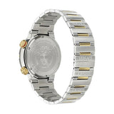 Versace Greca Logo Diver Black Dial Two-Tone Swiss Chronograph Watch - VE8G00424