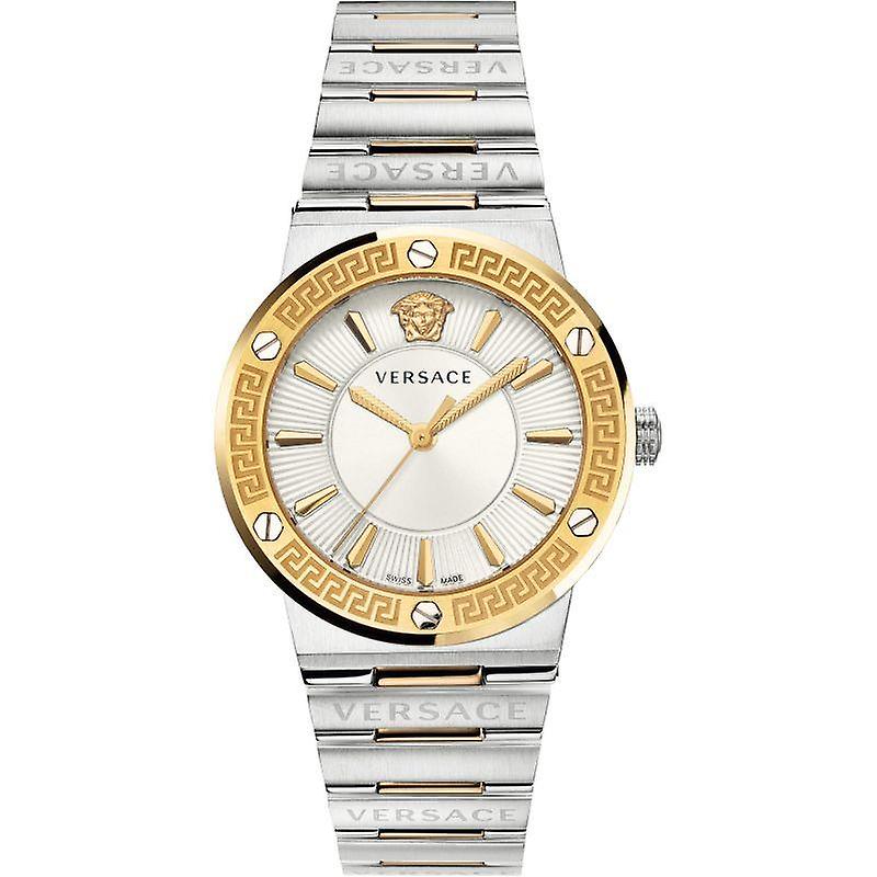 Versace Greca Logo Quartz Silver Dial Women's Watch - VEVH00620