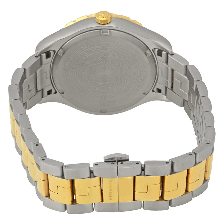 Versace Hellenyium Brown Dial Two-tone Swiss Movement Watch - V11040015