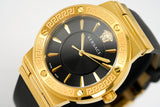 Versace Greca Gold Black Leather Women's Watch VEVH00320 - The Watches Men & CO #2