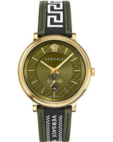 Versace V-Circle Quartz Green Dial Men's Watch - VEBQ01519