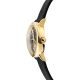 Versace Virtus Quartz Black Dial Black Leather Women's Watch - VEHC00119