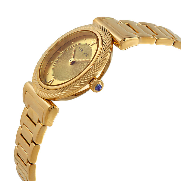 Versace V-Motif Quartz Gold Dial Ladies Watch VERE00618 - The Watches Men & CO #2