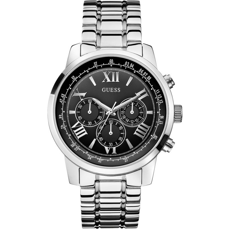 Guess Horizon Chronograph Black Dial Men's Watch #W0379G1 - Watches of Australia