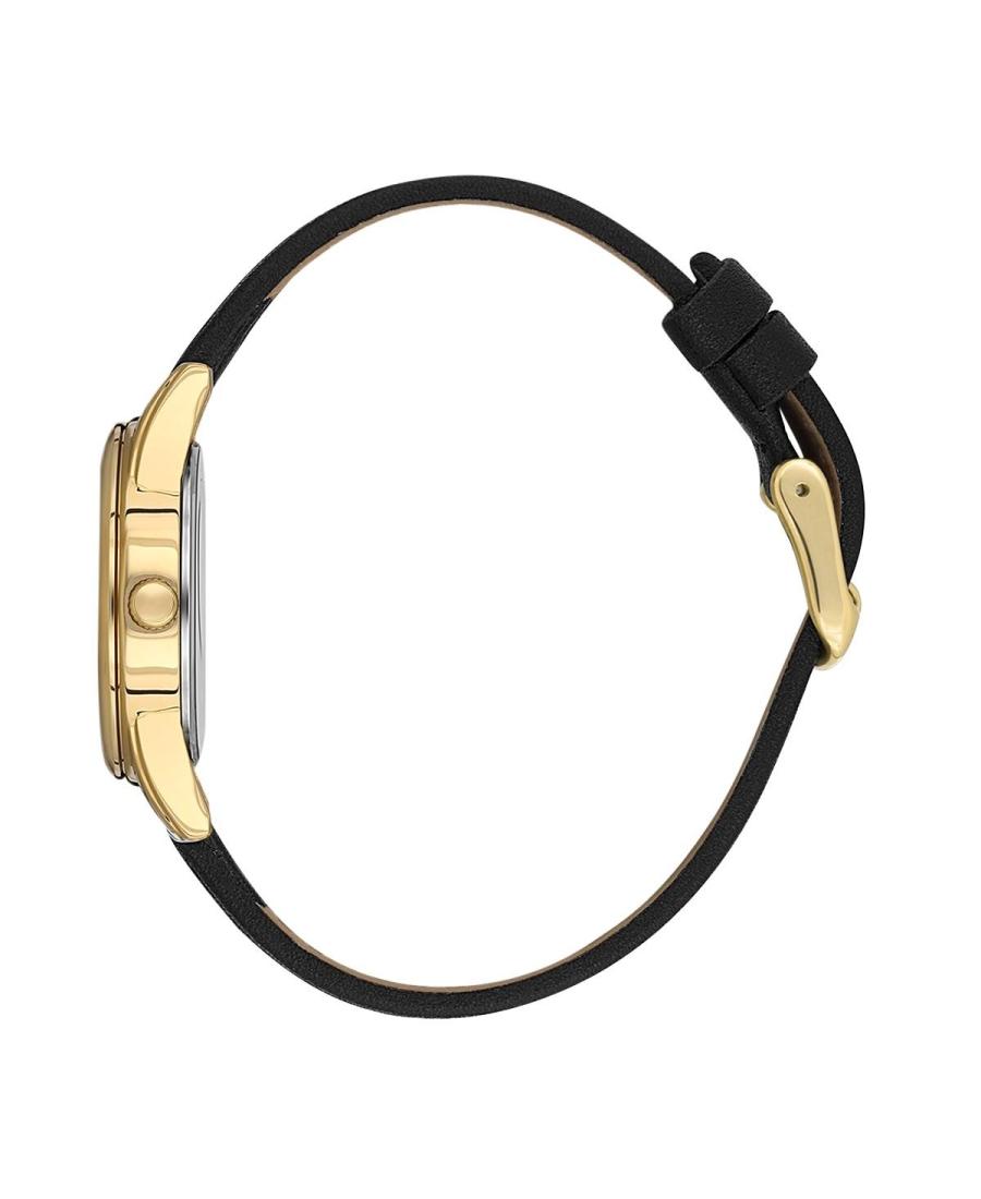 Daniel Klein Arcadia White Dial Black Genuine Leather Gold Watch - DK.1.13847-2