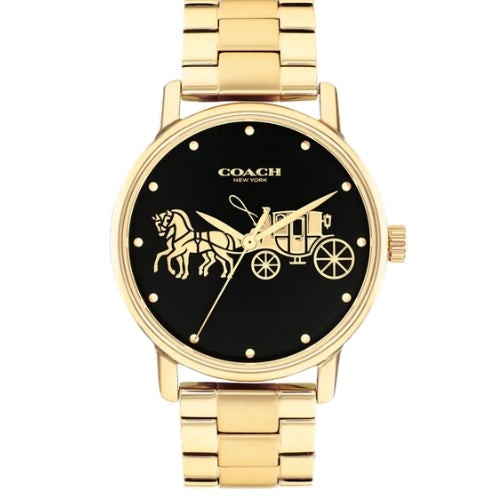 Coach Grand Quartz Black Dial Ladies Watch - 14504174