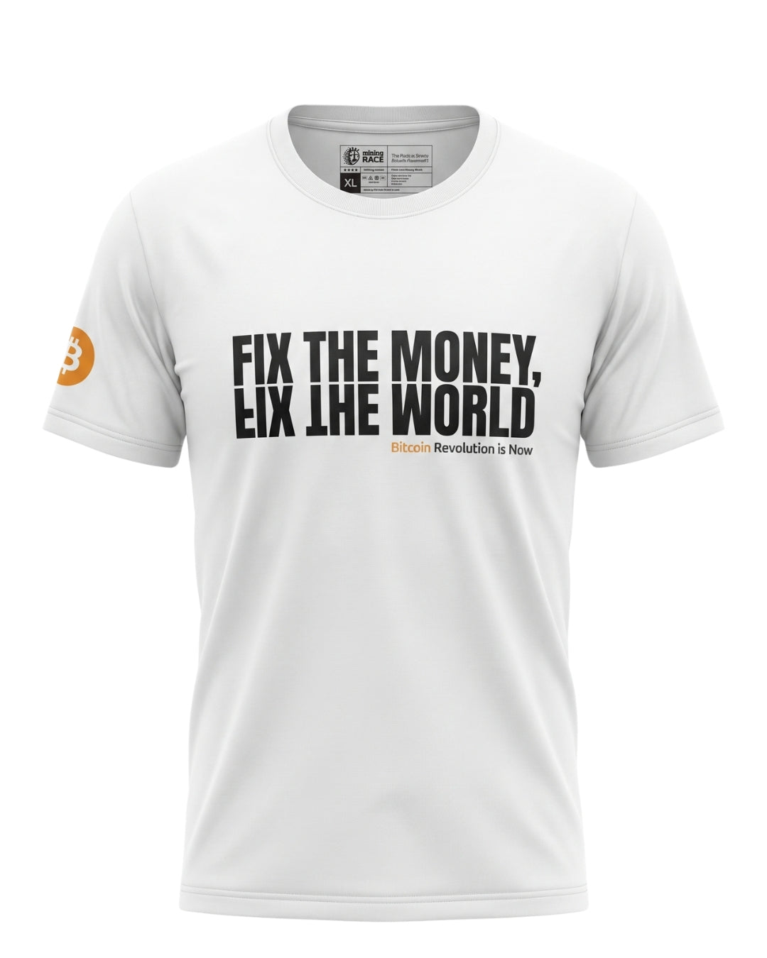Mining Race "Fix The Money" White T-Shirt