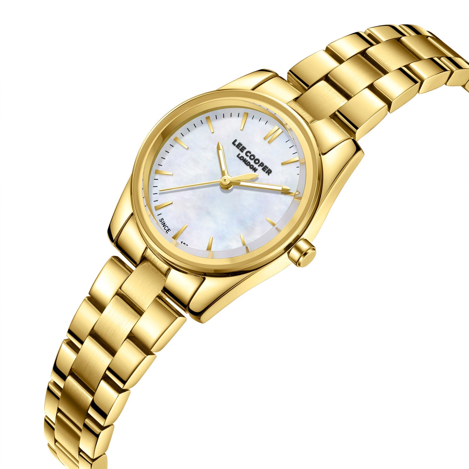 Lee Cooper Sylara White MOP Dial Gold Watch - LC08299.120