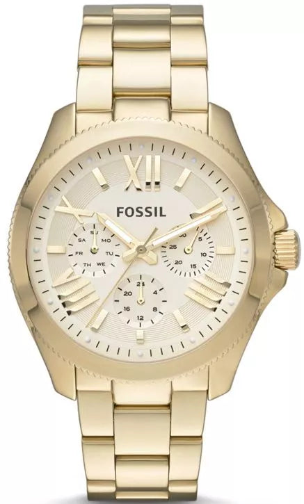 Fossil Cecile Multi-Function Champagne Dial Stainless Steel Women's Watch - AM4510