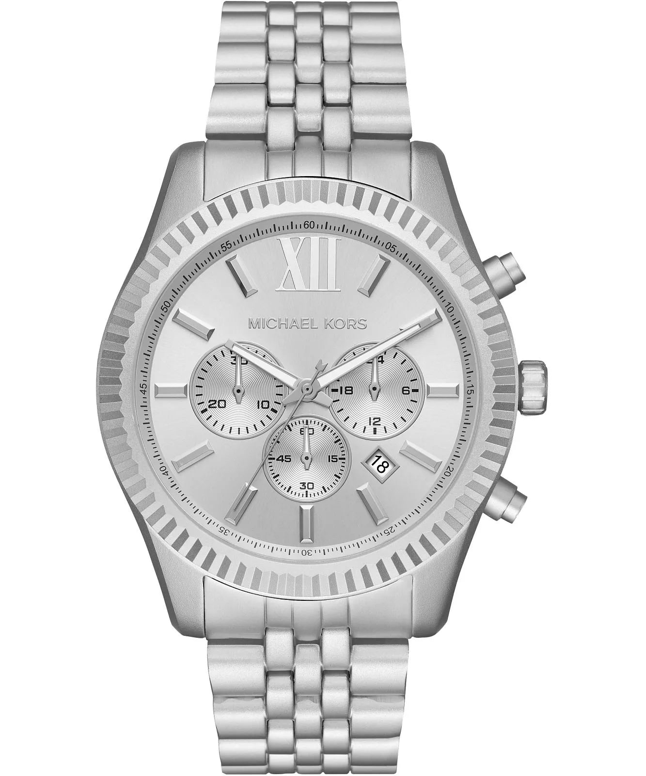 Michael Kors Lexington Chronograph Silver Men's Watch - MK8789