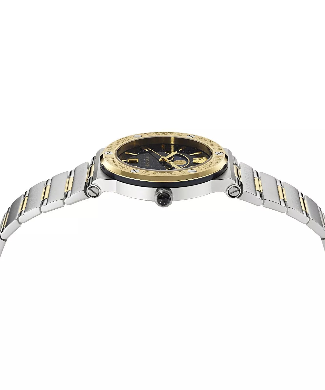 Versace Greca Logo Moonphase Two Tone Watch - VE7G00223