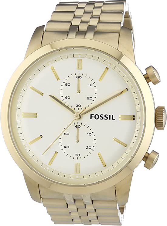 Fossil Gold Townsman Tone Stainless Steel Chronograph Men's Watch FS4856 - Watches of Australia #2