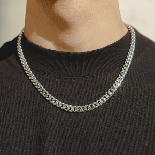 Big Daddy 8mm Silver Cuban Chain