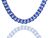 Big Daddy 13MM Enamel Blue Steel Cuban Chain