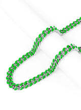 Big Daddy 13MM Enamel Green Steel Cuban Chain