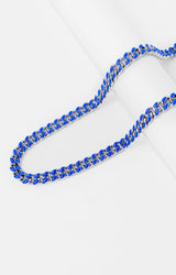 Big Daddy 9MM Enamel Blue Steel Cuban Chain