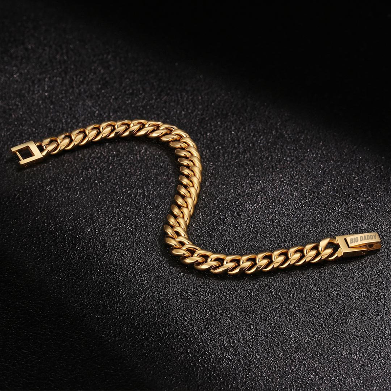 Big Daddy 10mm Gold Cuban Link Bracelet