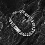 Big Daddy 8mm Silver Cuban Link Bracelet