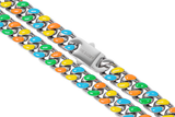 Big Daddy 13MM Mutli-colour Enamel Steel Cuban Chain