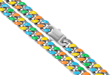 Big Daddy 8MM Mutli-colour Enamel Steel Cuban Chain