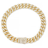 Big Daddy 10MM Iced Out Cuban Link Gold Bracelet