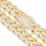 Big Daddy 18MM Baguette Gold Iced Out Cuban Link Chain