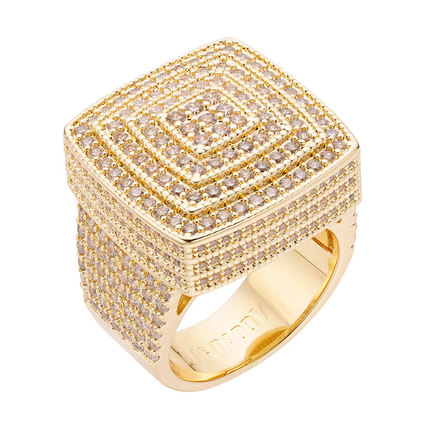 Iced out deals diamond ring mens