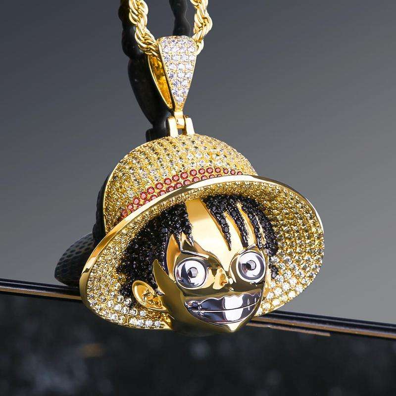 Big Daddy Iced Out One Piece Monkey D. Luffy Pendant