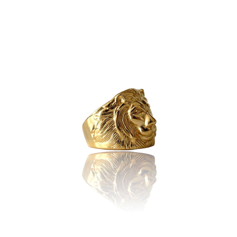 Big Daddy Regal Lion's Head Gold Ring