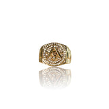 Big Daddy Iced Out Masonic Gold Ring