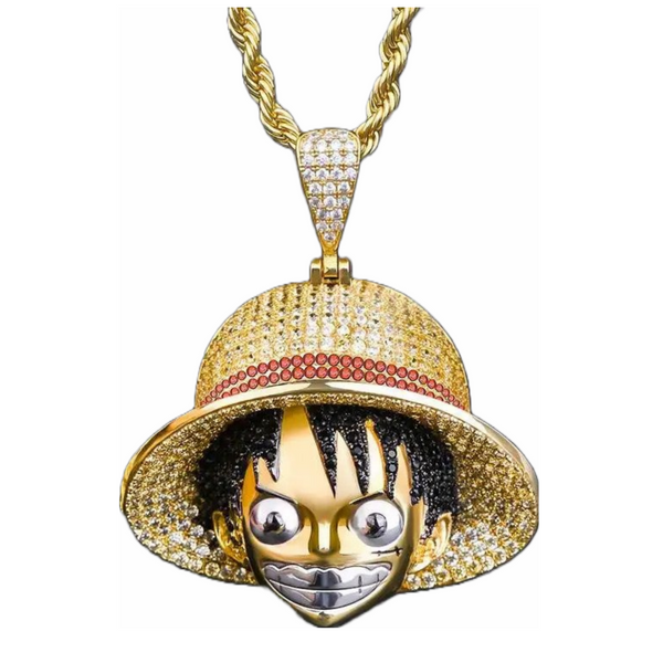 Big Daddy Iced Out One Piece Monkey D. Luffy Pendant