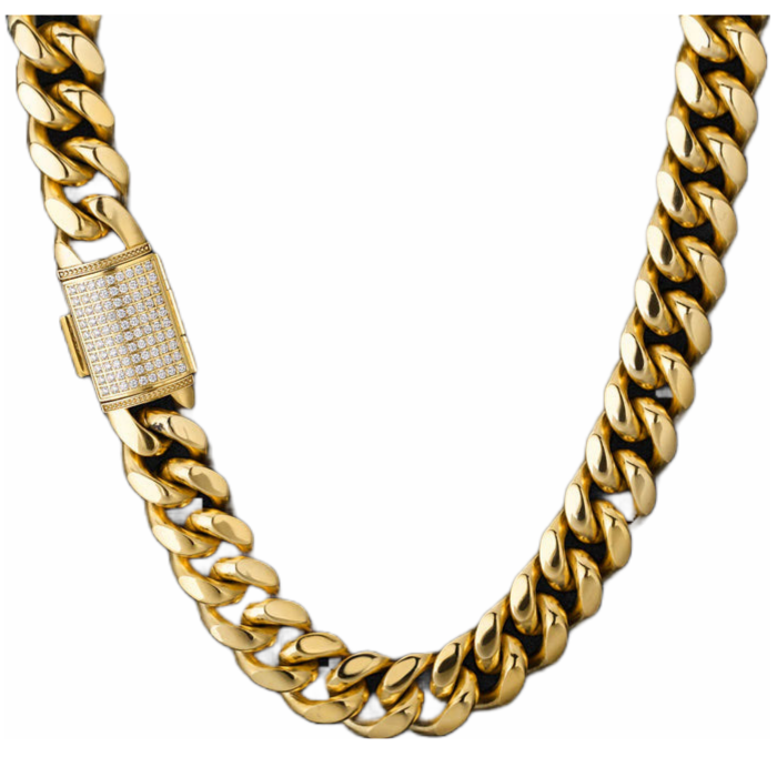 Big Daddy 18mm All Gold Clasp Cuban Chain