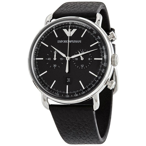 Emporio Armani Aviator Chronograph Quartz Black Dial Men's Watch AR11143 - Watches of Australia