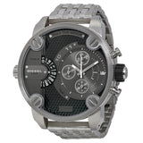 Diesel SBA Dual Time Chronograph Grey Dial Men's Watch #DZ7259 - Watches of Australia