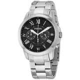 Fossil Grant Chronograph Black Dial Stainless Steel Men's Watch FS4736 - Watches of Australia