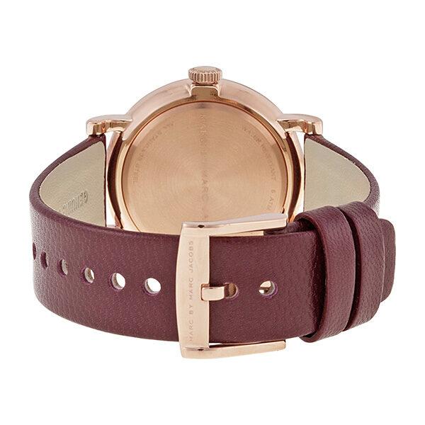Marc by Marc Jacobs Baker Maroon Dial Moroon Leather Ladies Watch MBM1267 - Watches of Australia #3