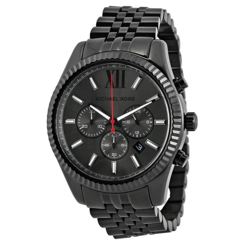 Michael Kors All Black Large Lexington Chronograph Bracelet Watch #MK8320 - Watches of Australia