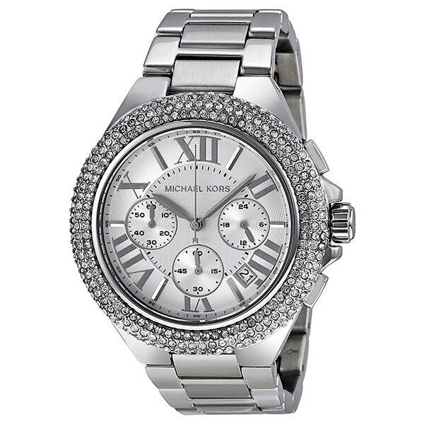 Michael Kors Camille Light-Silver Dial Chronograph Unisex Watch MK5634 - Watches of Australia