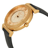 Michael Kors Catlin  Rose Crystal-set Black Leather Ladies Watch MK2376 - Watches of Australia #2